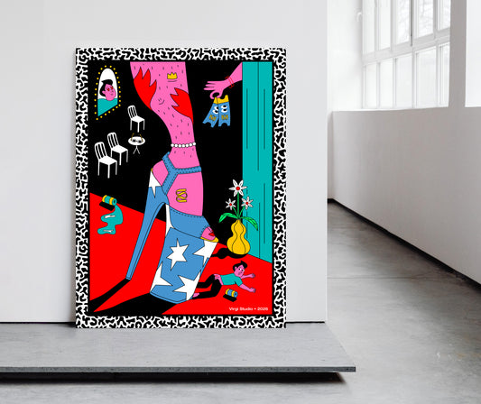 "Don’t mess with heels" Art Print